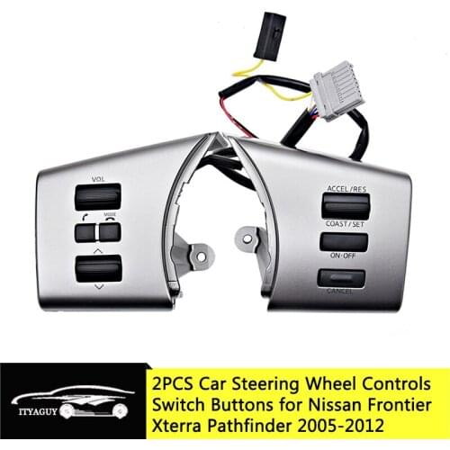 48430-ZL91C 484302Z511 2x Left Right Steering Wheel Controls Button 48430ZL91C For Nissan Frontier Xterra Pathfinder 2005-2012