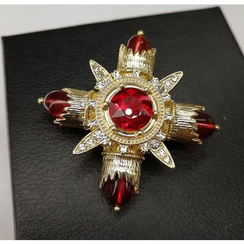 Spilla Vintage Barocco Europeo motivo in rilievo Spilla Sciarpa della signora di Modo Brooch Caldo di Vendita