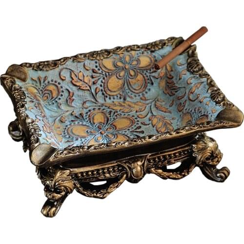 European-Style Resin Vintage Creative Ashtray Living Room and Tea Table Decoration New American-Style Personalized Ashtray