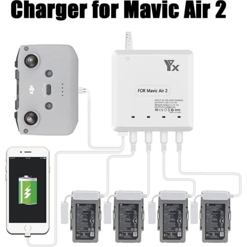 DJI Mavic Air 2 Multi-Charger Remote Control Battery Charging Hub Charger for Mavic Air 2 Drone Fast Charging Accessories