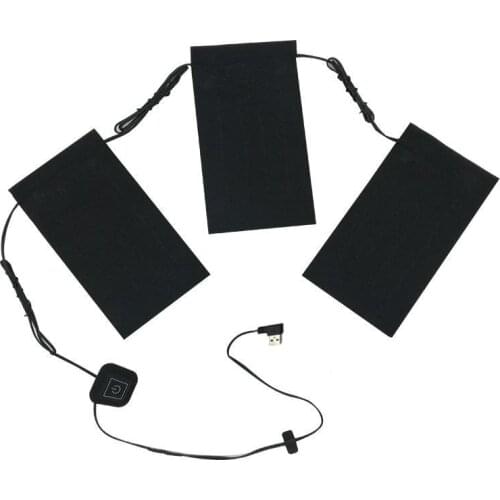 5V Electric Vest Heated Cloth hiking Jacket USB Thermal Warm Heated Pad 3 pcs /set 35-50 C Winter Body Warmer