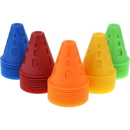 10Pcs/Lot Sport Football Soccer Rugby Training Cone Cylinder Outdoor Football Train Obstacles For Roller Skating