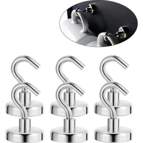 20Pcs Super Strong Magnetic Hooks Hanger Magic Wall Door Hook Strong Mini Heavy Duty Hook Holder For Home Storage Organization