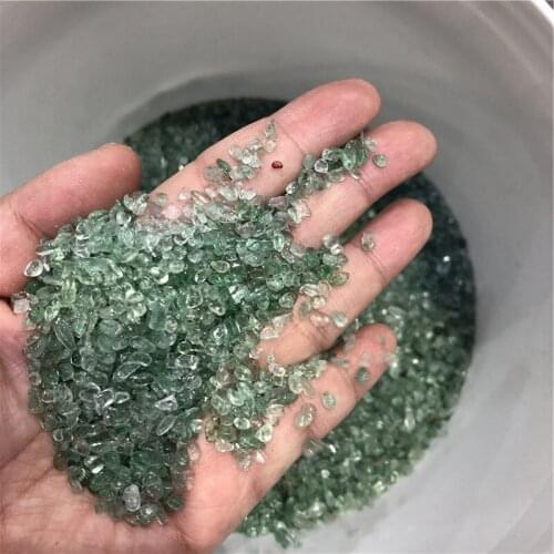 100g Natural Polished Green Strawberry Quartz Crystal Tumbled Gravel