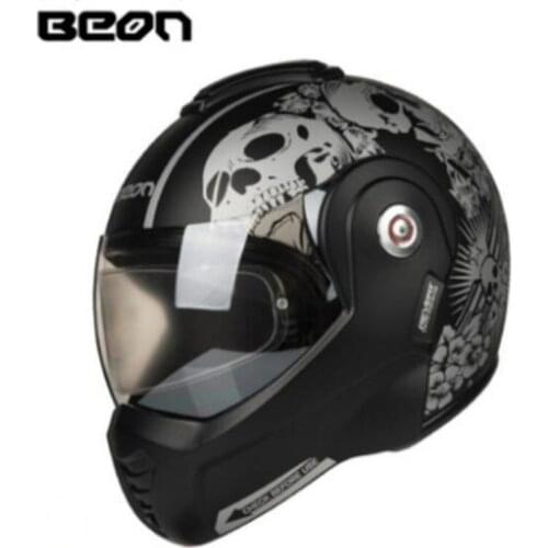 2020 New Knight equipment protection Flip Up Motorcycle Helmet Open Face Motorbike Helmets 180 degree back flip of ABS Lens