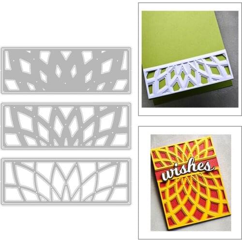 2020 New Rectangle Embossing Background Layering Grid Debossing Layered Metal Cutting Dies For Making Card Scrapbooking No Stamp