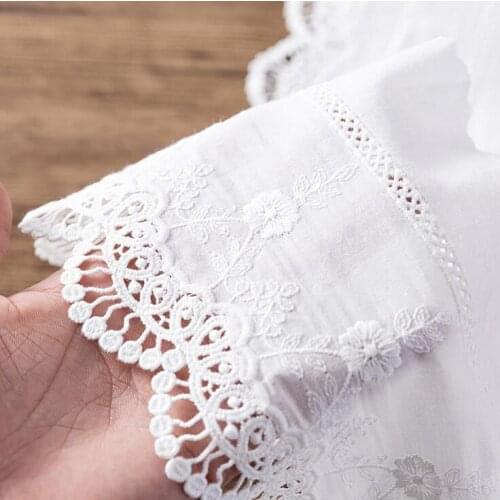 3yard Handmade diy hollow plum blossom lace material clothing accessories cotton embroidery fabric