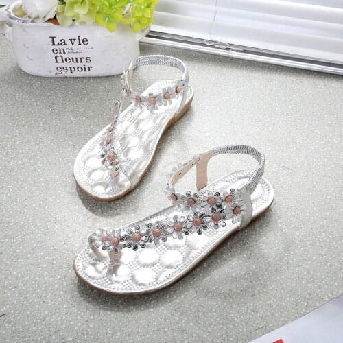Women Sandals Summer Women Shoes 2021 Fashion Flip Flops Women Flat Sandals With Flowers Bohemian Ladies Flat Shoes