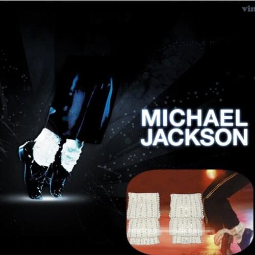 Rare MJ Michael Jackson Classic Collection Moonwalk Dancing shoes Cover Handmade White Socks Party Hallowmas Gift