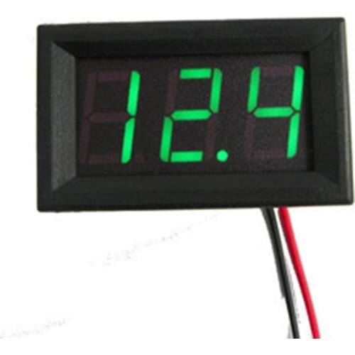 Digital Voltmeter DC 4.5V to 30V Digital Voltmeter Voltage Panel Meter Red/Blue/Green For 6V 12V Electromobile Motorcycle Car