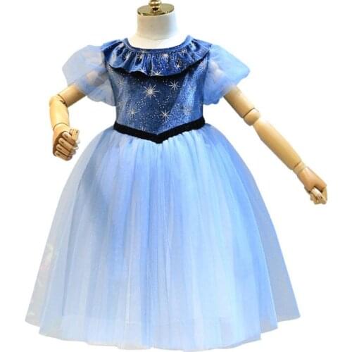 Children Party Vestidos Flower Girls dress for New Year Party clothes for Baby Girl Birthday Suit