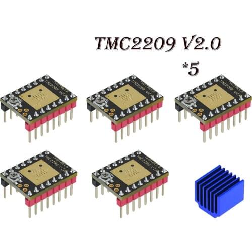 5pcs MKS TMC2209 V2.0 TMC2208 Stepper Motor Driver StepStick 2.5A UART Ultra Silent For Gen_LRobin Nano SKR V1.3 Mini E3 Ender 3