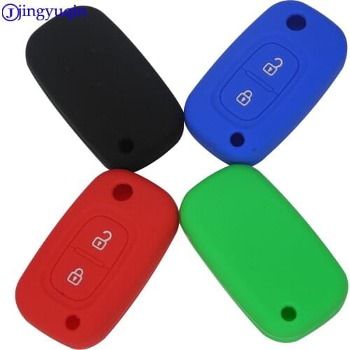 Jingyuqin 2 Buttons Remote Silicone Flip Folding Car Key Case Cover Proctored For Renault For Lada Modus Clio Megane Kangoo