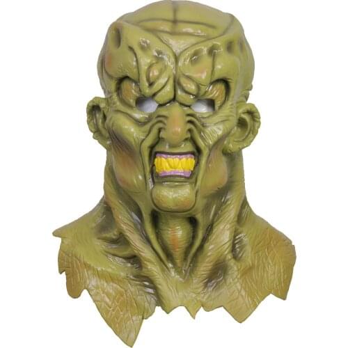Xcostume Haunted Mask Goosebumps Masks Cosplay Full Head Green Latex for Adult