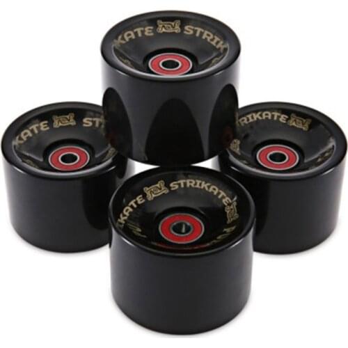 NEW-STRIKATE 4Pcs Per Kit Longboard Wheels Big Soft Wheels for Skateboard 78A with ABEC-9 Bearing