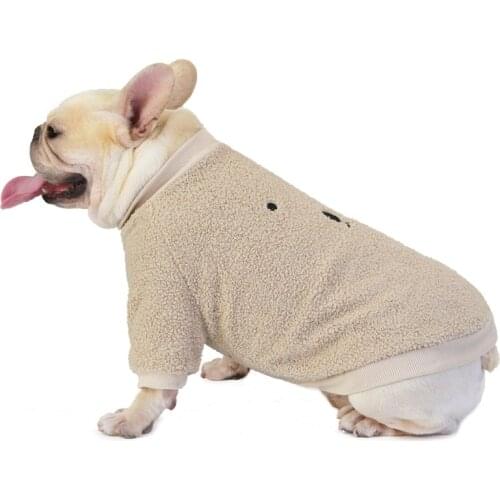 Pet Dog Clothes Two Layer Thick Woolen Coat for Cold Protection Pet Warm Soft Comfortable Clothes Autumn Winter