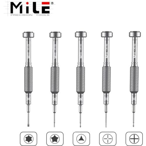 MILE 2D Precision Phone Maintenance Screwdriver Y0.6 PH000 Pentalobe 0.8 M2.5 T2 Bits OEM Screwdrivers Set