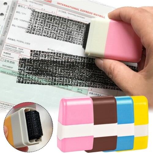 Security Stamp Roller Privacy Seal Roller Type Cover Eliminator Seal Portable Self-Inking Identity Theft Protection Roller Stamp
