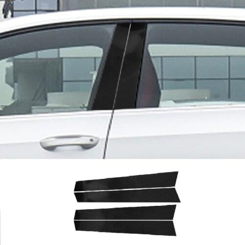 Fit For VW Golf 8 MK8 2020 2021 Carbon Fiber Sticker Window Goalpost Decorative Paste On Modified Car Accessories