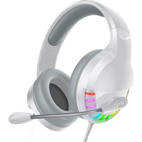 3.5mm Wired Gaming Headphone Professional Stereo Headset with Mic for PS4 Switch PC Laptop Gamer Over-Head Earphone