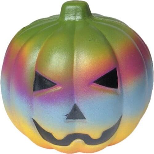 PU Simulation Colored Pumpkin Halloween Slow Rebound Toy Slow Rebound Funny Pumpkin Bread Halloween Gifts Soft Decoration Toy