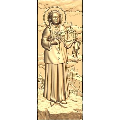 Religion Icon Matrona 3D Model STL for CNC Router Artcam Aspire Bas Relief