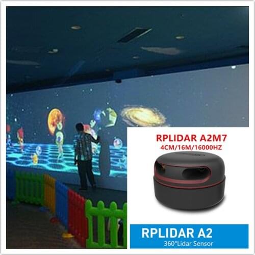 RPLIDAR A2M7 lidar multi-touch screen animation large-screen interactive system solution large-screen interactive system suite