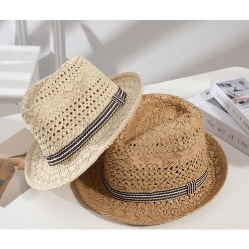 Womens And Children Bucket Hat Summer Straw Cap Cute Shade Bucket Hat Fashionable Foldable Breathable Shade Bucket Hat