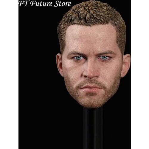 In Stock GC028 1/6 Scale Male PVC Head Carved Paul Walker Brian O'Conner Head Sculpt Model for 12'' Action Figure Body