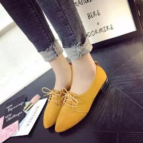 2021 new Women Cute Fashion Sweet Spring Lace Up Shoes Lady Casual Yellow Comfortable Shoes Cool Shoes