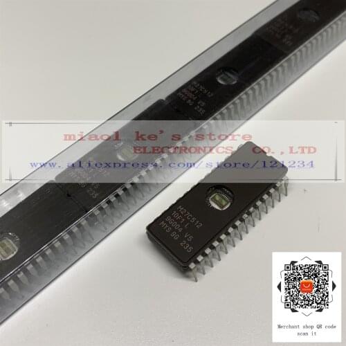 [1pcs-5pcs ]100%New original: M27C512-10F1L M27C512-10F1 27C512 M27C512 DIP28 4.5V-5.5V 512Kb (64K x 8) UV EPROM and OTP EPROM