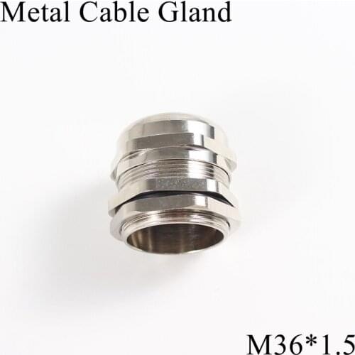 1piece/lot M36 Metal Cable Gland IP68 Waterproof Nickel Brass Connector Glands For 18-25mm Electric Wire M36*1.5 Copper Joint