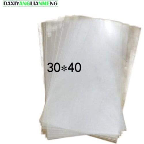 100pcs/lot 30x40cm Open top Transparent Opp Flat Pocket cosmetic Clear plastic bag for gift Packaging candy tools toy punch