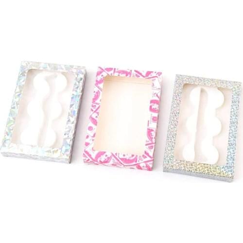 3 pairs eyelash box set paper packaging box wholesale bulk with tray 3 pairs5D mink eyelash and tweezers box set
