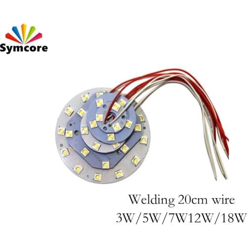 5PCS/LED Welding 20cm wire baser Welding Plate 3W5W7W12W18W Round Downlight Bulb Spot Light Source Plate
