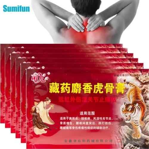 8pcs Tiger Balm Pain Relief Patch Knee Neck Arthritis Joint Aches Herbal Sticker Self-heating Pain Killer Medical Plaster