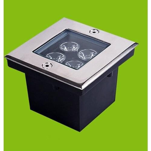 Free shipping 4*1W Square LED underground lights LED buried light skirting IP65 100MM*H55MM IP68 Outdoor light 6pcs/lot