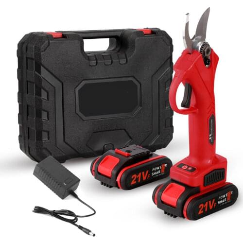 21V Cordless Pruner Electric Pruner Pruning Shear Efficient Fruit Tree Bonsai Pruning Branches Cutter Landscaping Garden Tool