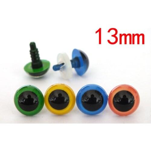 13mm green/yellow/blue /orange Eyes Safety For Animal Dolls Come With Plastic Washers