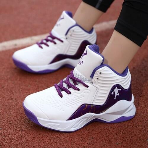 Basketball Children Shoes For Kids Sneakers Boys Causal Shoes Boys Sneakers Girls Shoes Leather Anti-slippery Lace-up Trainers