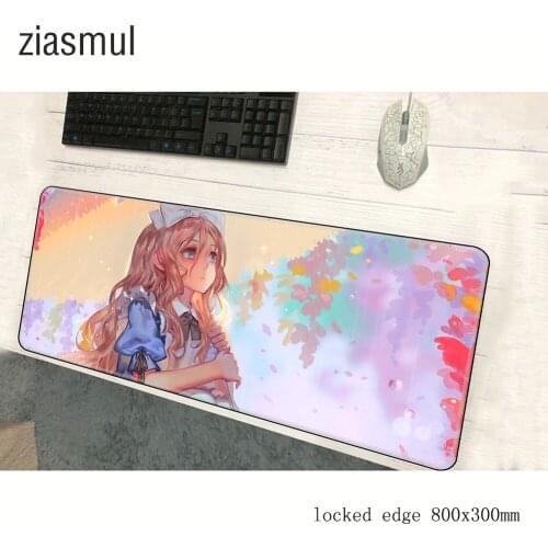 Alice mouse pad 800x300x3mm wrist rest pad to mouse computer mousepad anime gaming padmouse gamer to anime keyboard mouse mats