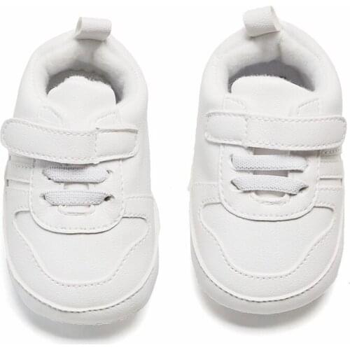 Toddler First Walkers Baby Boys Girls Leather Sneakers Sport Retro Anti-Slip Soft Sole Crib Shoes Infant Newborn Prewalker