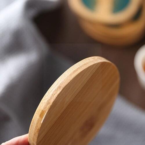 Creative Epoxy Resin Transparent Bamboo Round Tea Coaster Supplies Potholder Cup Holder Kung Ceremony Fu Accessories Tea Se U6Y0
