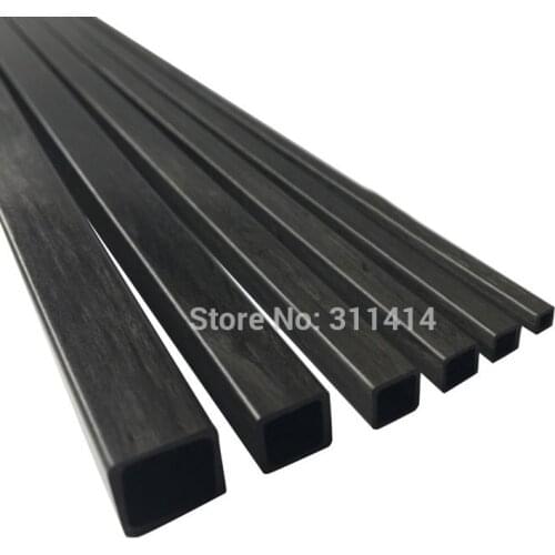 4pcs Carbon Fiber Square Tube 3mm 4mm 5mm 6mm 8mm 10mm (length 500mm) Square Tube Carbon Square Tube For Quadcopter Multicoptor
