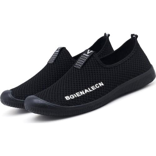 Summer Air Mesh Sneakers Men Comfortable Breathable Sport Shoes for Men Walking Black Blue Light Casual Shoes Tenis De Mujer