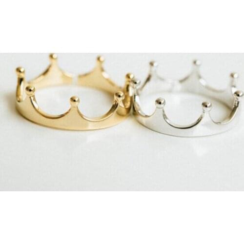 Fashion Color rings noble small crown rings for women Crown shaped ring