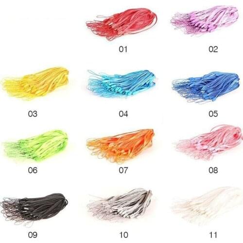 Wholesale 3000pcs/lot Wrist Hand Cell Phone Mobile Chain Straps Keychain Charm Cords DIY Hang Rope Lariat Lanyards