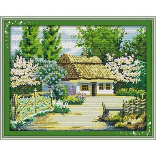 Beautiful homeland(3) cross stitch kit 14ct 11ct count printed canvas stitching embroidery DIY handmade needlework