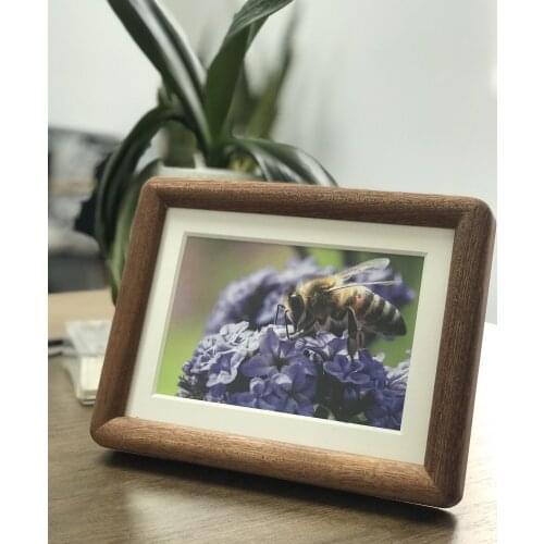 FOLKOR Modern Art Solid Wood Picture Frame Walnut color Photo frame For Home Decoration