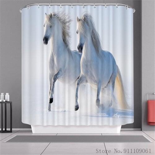 Cartoon and Lovely Animal 3D Design Shower Curtains Bathroom Waterproof and Mildew Proof Polyester Fabric Bathroom Curtain